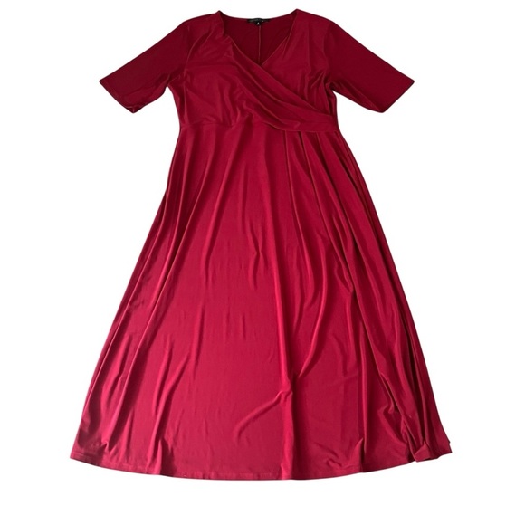 Preston & York by Dillard’s Red Wine Elegant Maxi Dress Size XL - Picture 2 of 8